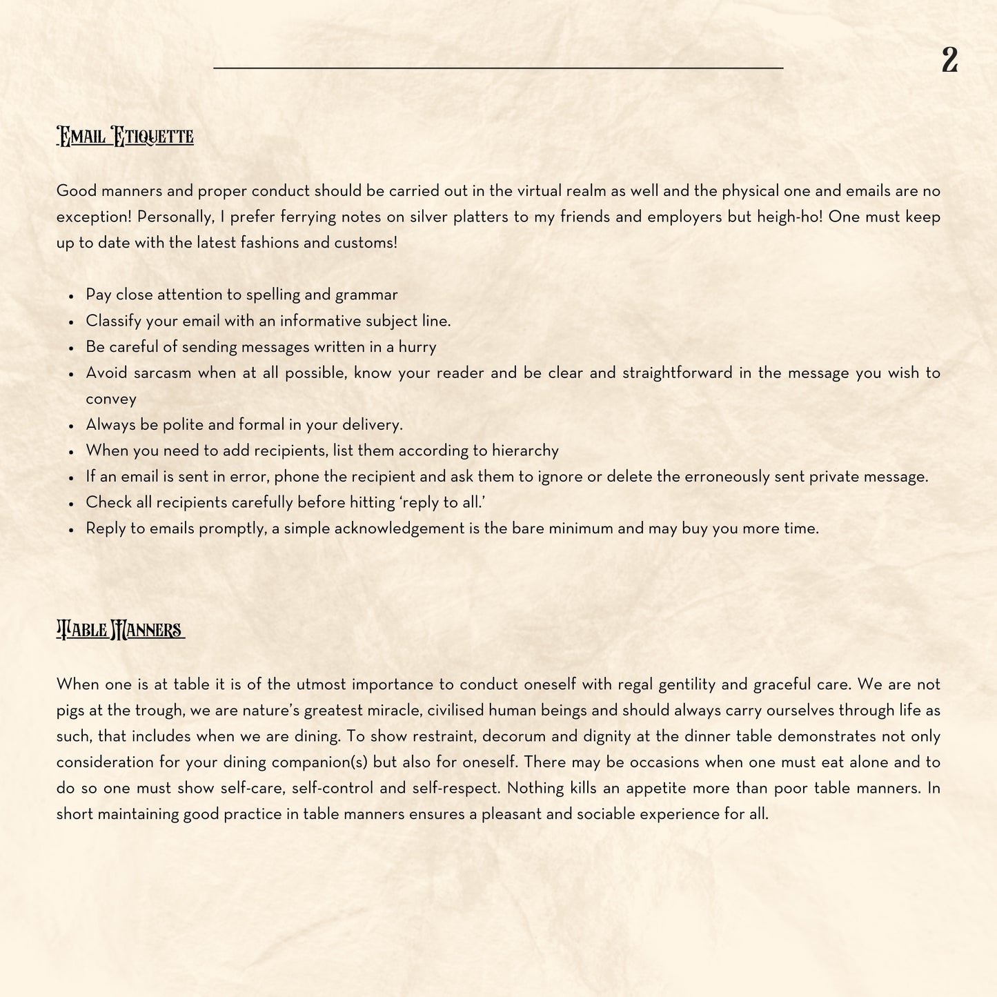 BOOK OF MANNERS (ebook)